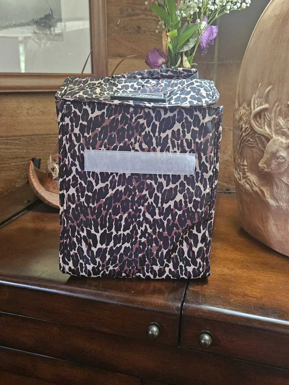 Betsey Johnson Pink Leopard Print Insulated Lunch Box